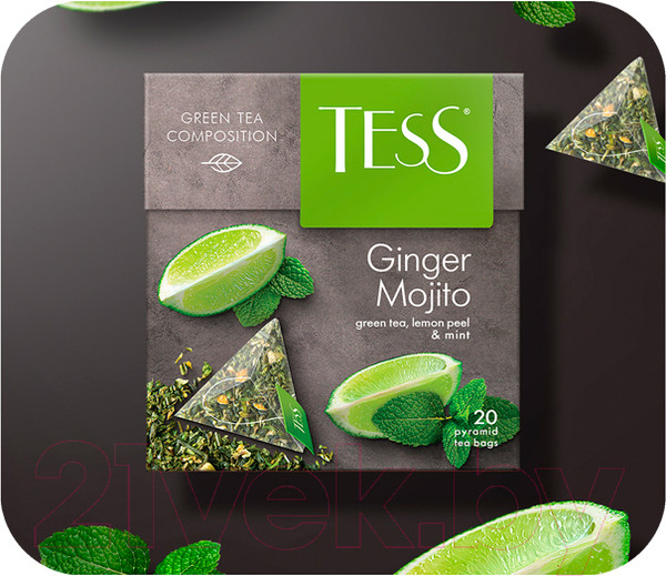 Изображение товара Чай пакетированный Tess Ginger Mojito (20пак)