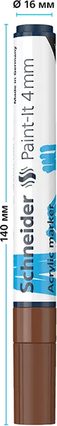 Изображение товара Маркер художественный Schneider Paint-It 320 / 120207 (коричневый)