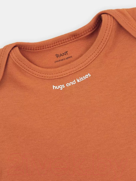Изображение товара Боди для малышей Rant Hugs And Kisses / 6272/1-62 (Curry Brown, р.62)