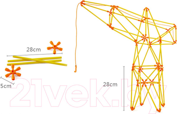 Изображение товара Конструктор Hape Строительный кран / E5562_HP