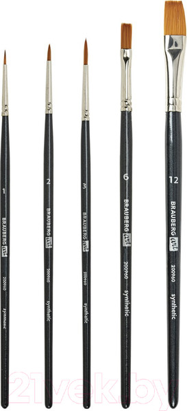 Изображение товара Набор кистей Brauberg Art Classic / 200960 (5шт, синтетика)
