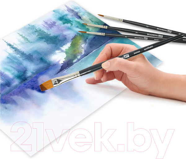 Изображение товара Набор кистей Brauberg Art Classic / 200960 (5шт, синтетика)