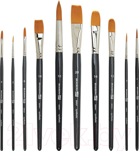 Изображение товара Набор кистей Brauberg Art Classic / 200961 (10шт, синтетика)