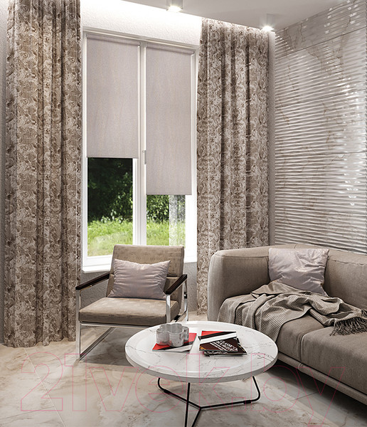 Изображение товара Рулонная штора LEGRAND Ривера 120x175 / 58096412 (миндаль)