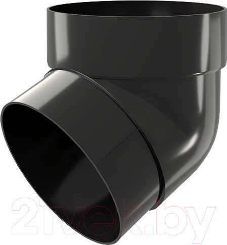 Изображение товара Колено трубы водосточной Grand Line ПВХ GL 67 градусов RAL 9005 (черный)