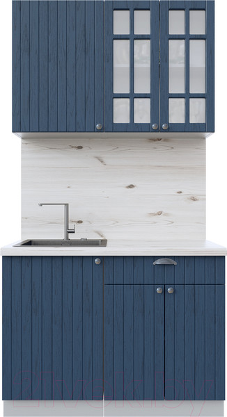 Изображение товара Кухонный гарнитур Интерлиния Берес 1.1А (дуб королевский/дуб королевский/бискайская сосна)