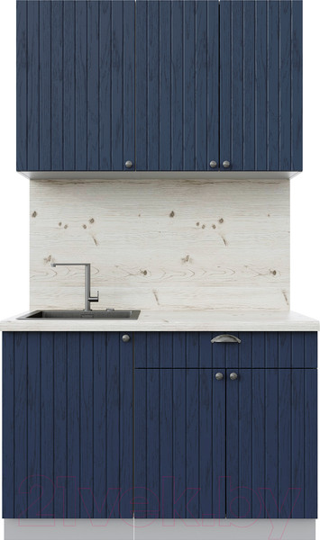 Изображение товара Кухонный гарнитур Интерлиния Берес 1.2А (дуб королевский/дуб королевский/бискайская сосна)