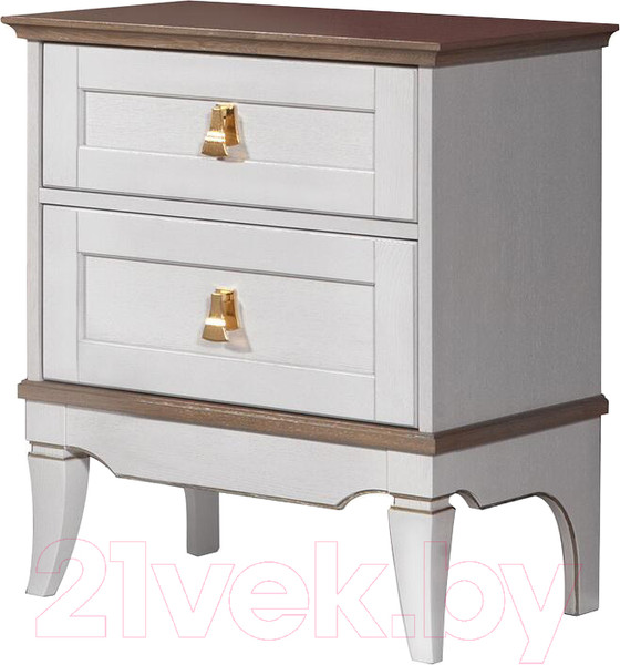 Изображение товара Прикроватная тумба Гомельдрев Тельма ГМ 6582 (дуб/белый/натуральный дуб)