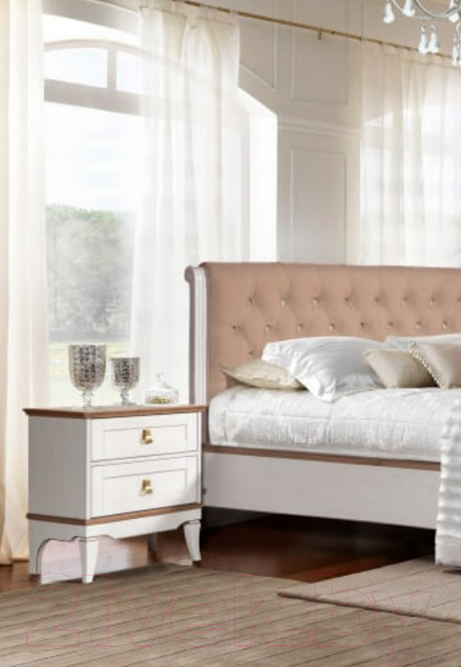 Изображение товара Прикроватная тумба Гомельдрев Тельма ГМ 6582 (дуб/белый/натуральный дуб)