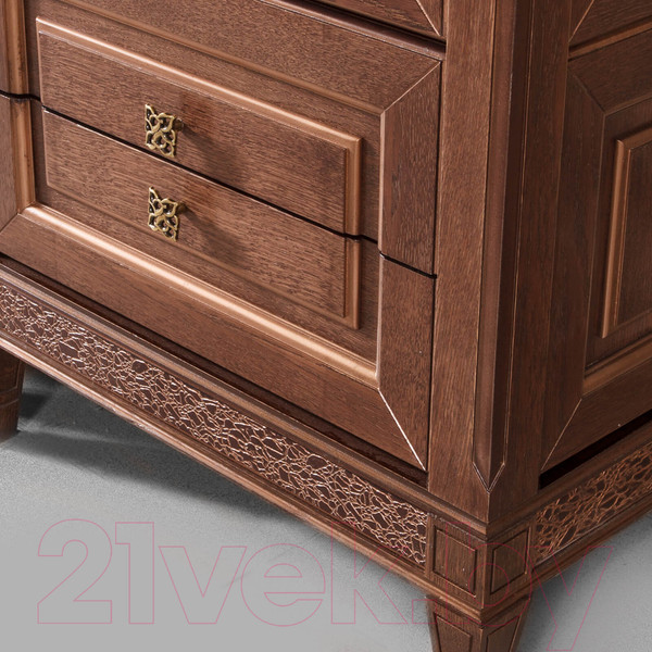 Изображение товара Шкаф с витриной Гомельдрев Бристоль ГМ 6401 Дуб (табак)