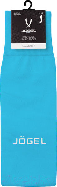 Изображение товара Гетры футбольные Jogel Camp Basic Socks / JC1GA0123.S2 (р-р 28-31, бирюзовый/серый)
