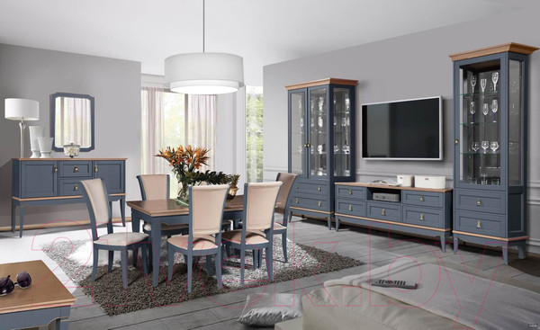 Изображение товара Шкаф с витриной Гомельдрев Тельма ГМ 6506 Дуб (капри/натуральный дуб)