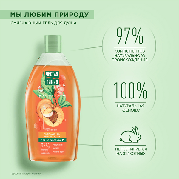 Изображение товара Гель для душа Чистая Линия Смягчающий (750мл)