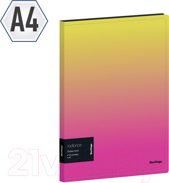 Изображение товара Папка для бумаг Berlingo Radiance / DB4_10001 (желтый/розовый)
