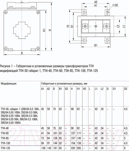 Изображение товара Трансформатор тока измерительный IEK ITT30-3-05-0600