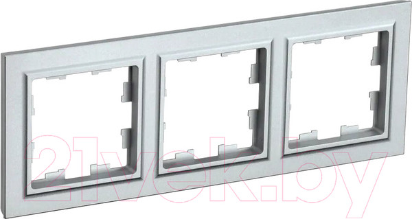 Изображение товара Рамка для выключателей и розеток IEK Brite BR-M32-K47 (алюминий)