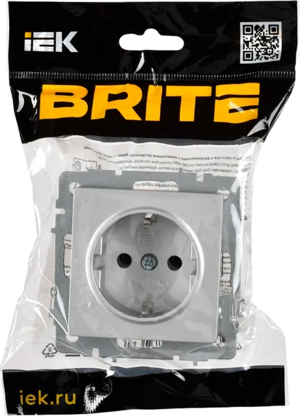 Изображение товара Розетка IEK Brite BR-R11-16-K47 (алюминий)