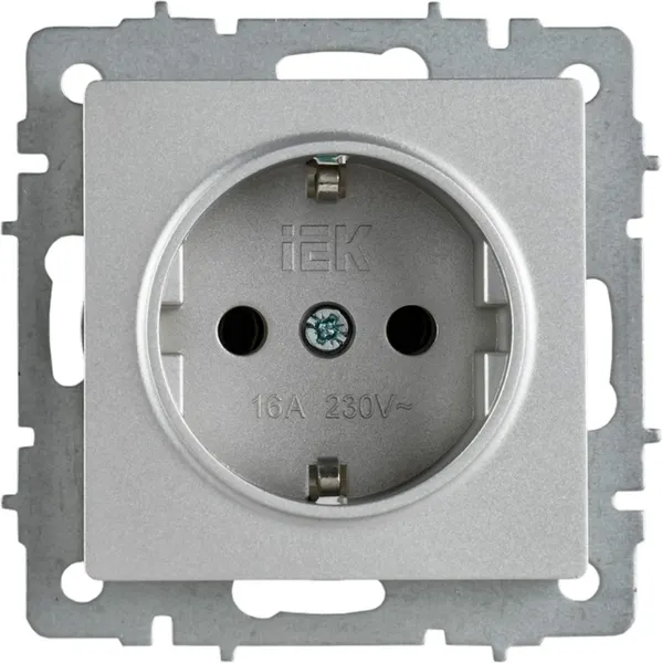 Изображение товара Розетка IEK Brite BR-R11-16-K47 (алюминий)