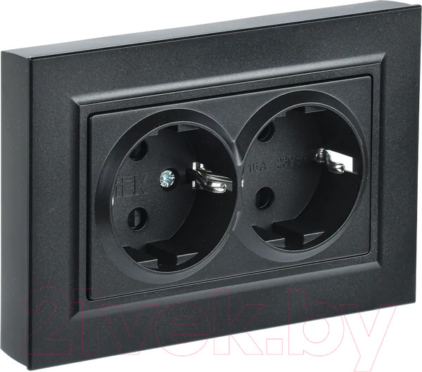 Изображение товара Розетка IEK Brite BR-R24-16-K02-F (черный)