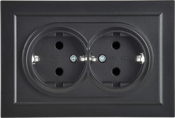 Изображение товара Розетка IEK Brite BR-R21-16-K02-F (черный)