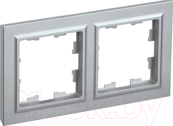 Изображение товара Рамка для выключателей и розеток IEK Brite BR-M22-K47 (алюминий)