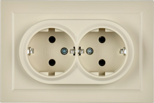 Изображение товара Розетка IEK Brite BR-R21-16-K10-F (бежевый)