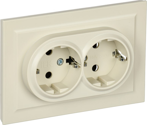 Изображение товара Розетка IEK Brite BR-R21-16-K10-F (бежевый)