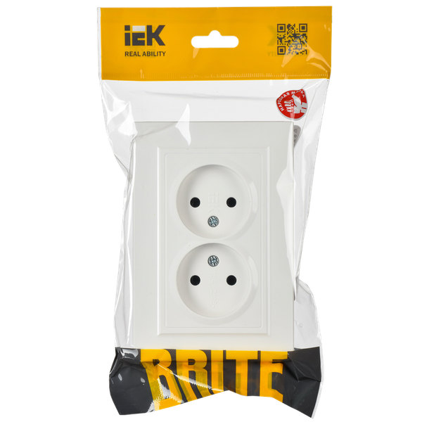 Изображение товара Розетка IEK Brite BR-R20-10-K01-F (белый)