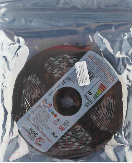 Изображение товара Светодиодная лента ЭРА LS5050-14.4-60-12-RGB-IP20-1year-5m / Б0035606