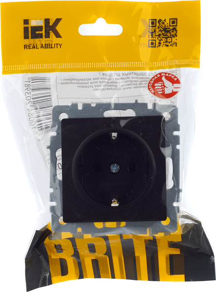 Изображение товара Розетка IEK Brite BR-R11-16-K02 (черный)