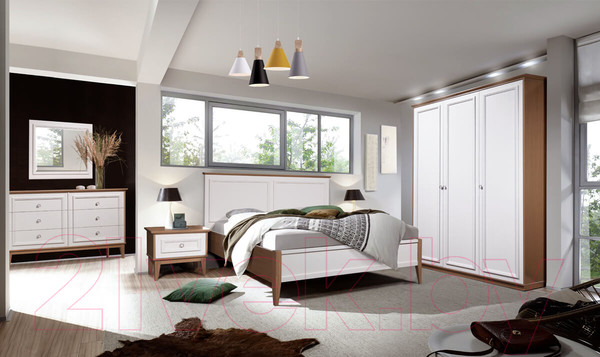 Изображение товара Прикроватная тумба Гомельдрев Торино ГМ 8195 (дуб/белый/натуральный дуб)