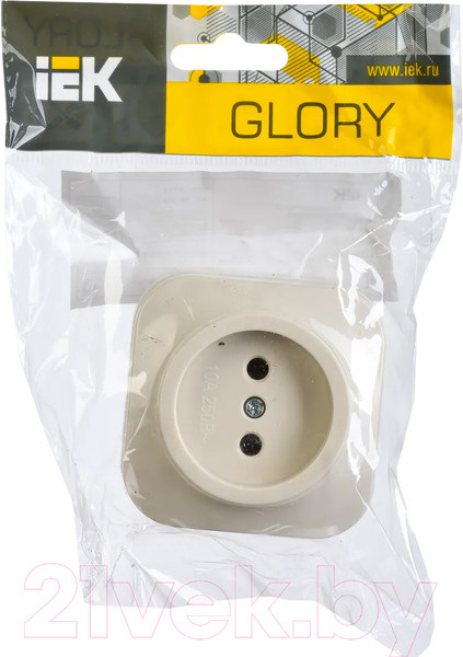 Изображение товара Розетка IEK Glory ERH10-K33-10 (кремовый)