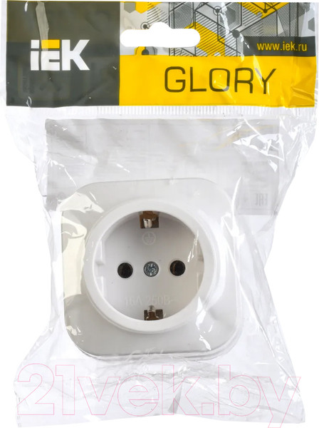 Изображение товара Розетка IEK Glory ERH11-K01-16 (белый)