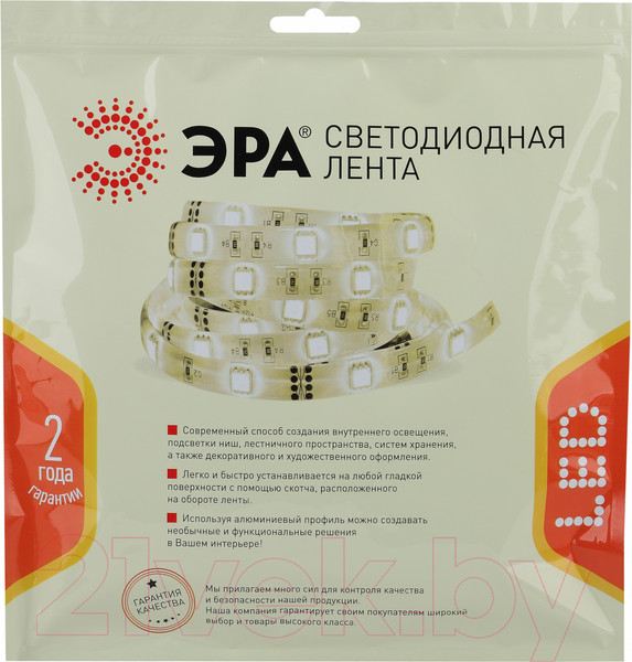 Изображение товара Светодиодная лента ЭРА LS2835-20-192-24-33-4000К-double-5m / Б0043103