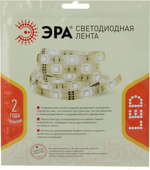 Изображение товара Светодиодная лента ЭРА LS2835-4.8-60-24-33-3000К-5m / Б0043109