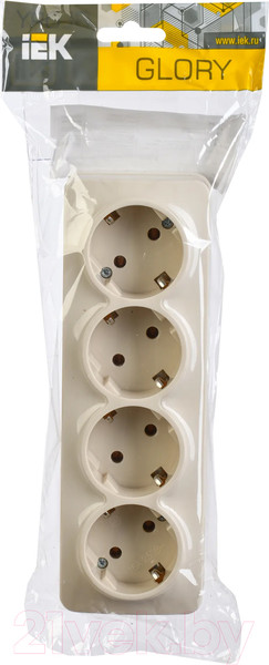 Изображение товара Розетка IEK Glory ERH41-K33-16 (кремовый)