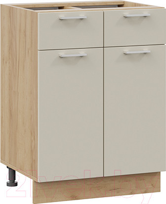 Изображение товара Шкаф-стол кухонный ТриЯ Габриэлла 1Н6Я1 (дуб крафт золотой/кремовый)