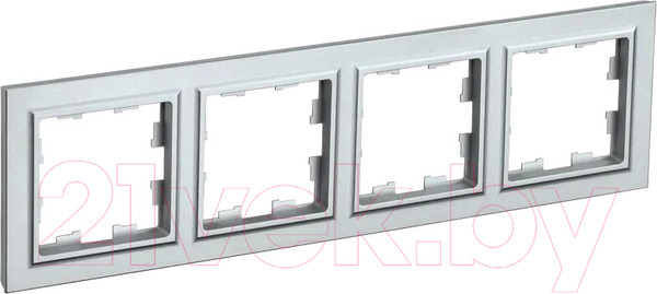 Изображение товара Рамка для выключателей и розеток IEK Brite BR-M42-K47 (алюминий)