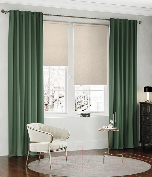 Изображение товара Рулонная штора LEGRAND Марбель 140x175 / 58096263 (жемчужный)