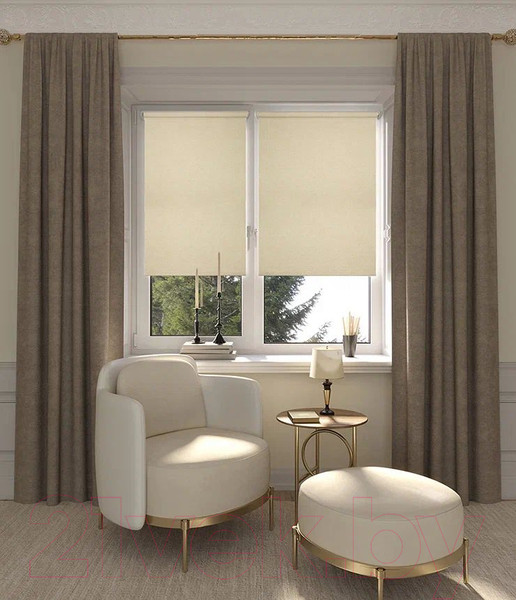 Изображение товара Рулонная штора LEGRAND Ричи 160x175 / 58096324 (сливочный)