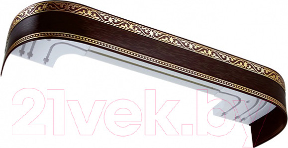 Изображение товара Карниз для штор LEGRAND Монарх с поворотами 2.8 / 58068146 (орех антик)