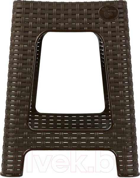 Изображение товара Табурет пластиковый Ingreen Rattan / ING6181ГШК (горький шоколад)