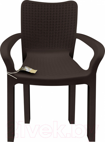Изображение товара Стул пластиковый Ingreen Rattan / ING6182ГШК (горький шоколад)