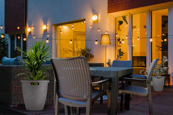 Изображение товара Стул пластиковый Ingreen Rattan / ING6182ГШК (горький шоколад)