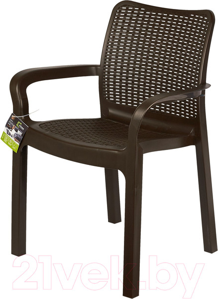 Изображение товара Стул пластиковый Ingreen Rattan / ING6182ГШК (горький шоколад)