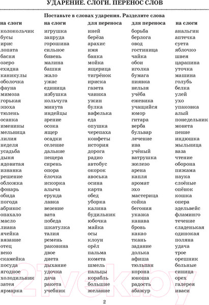 Изображение товара Учебное пособие АСТ 3000 примеров по русскому языку. 2 класс (Узорова О., Нефедова Е.)