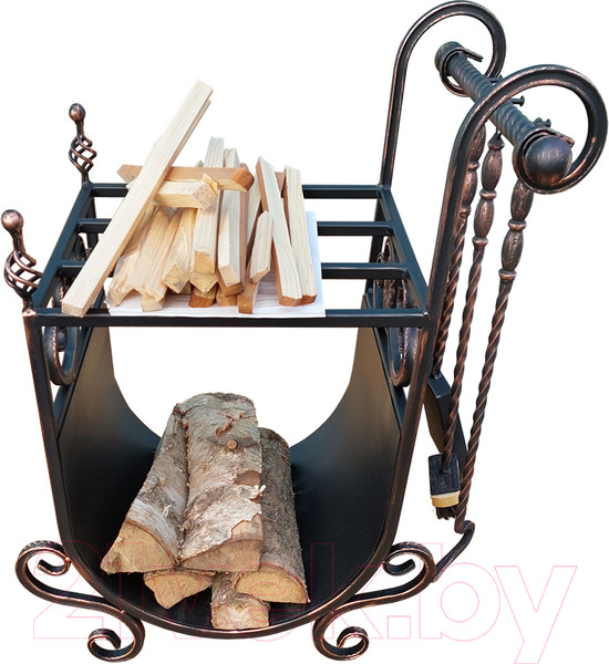 Изображение товара Дровница для камина СтальСнабДизайн ДК-9 2в1
