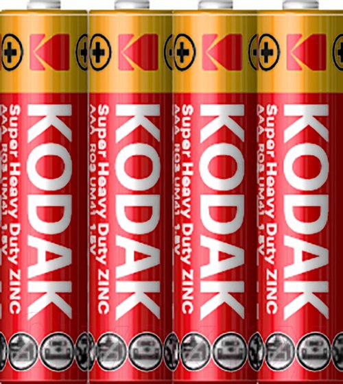 Изображение товара Комплект батареек Kodak XtraLife Alkaline AAA LR03 4S / 411782 (4шт)