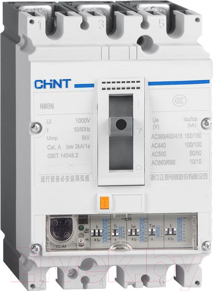 Изображение товара Выключатель автоматический Chint NM8N-400Q TM 3P 315А 70кА / 268960