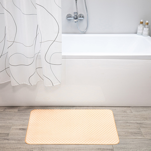 Изображение товара Коврик для ванной Вилина 7068 001 (50x85, противоскользящий, бежевый)